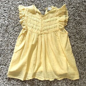 yellow urban outfitters ruffle lace tank top